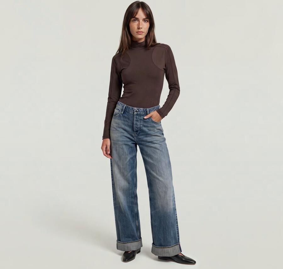 G-Star RAW Slim Body T-Shirt Bruin Dames - Foto 3