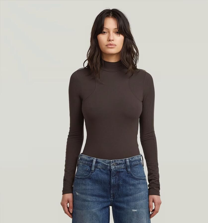 G-Star RAW Slim Body Top Bruin Dames