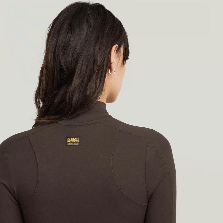 G-Star RAW Slim Body Top Bruin Dames - Foto 2