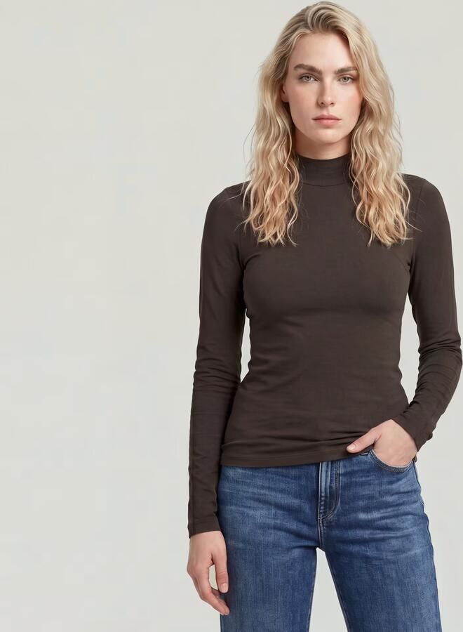 G-Star RAW Slim Body Top Bruin Dames - Foto 4
