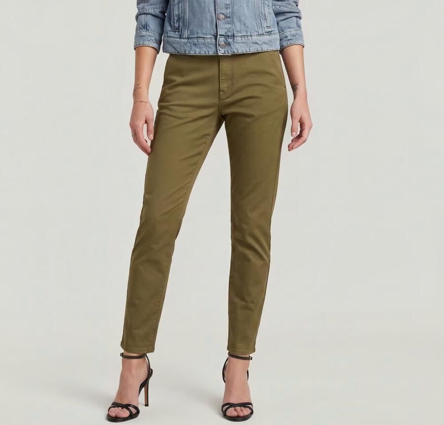 G-Star RAW Slim Chino Groen Dames - Foto 5
