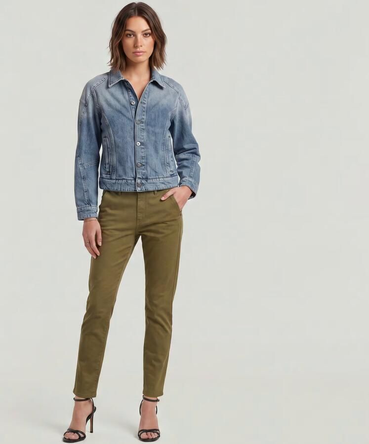 G-Star RAW Slim Chino Groen Dames - Foto 7