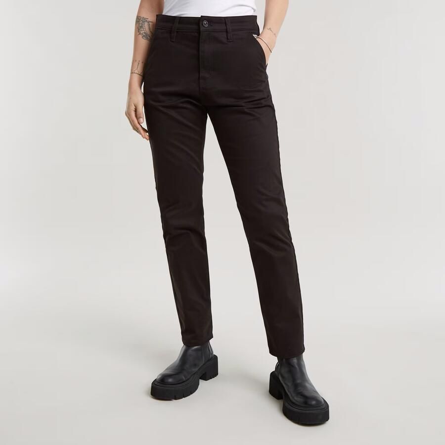 G-Star Raw Broek D25261-D715 SLIM WMN CHINO-6484 DK BLACK