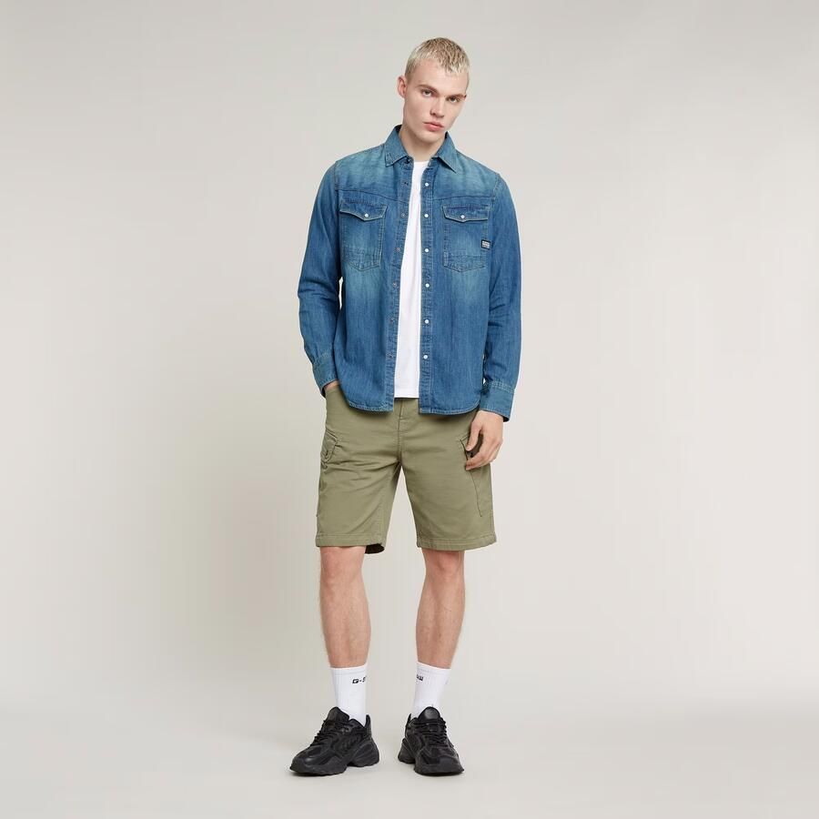 G-Star Raw Overhemd Lange Mouw D23616-D252 SLIM DENIM-D891 FADED CRICKET - Foto 2