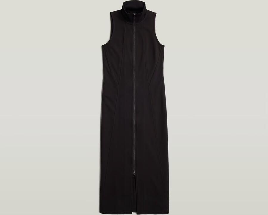 G-Star RAW Slim Full Zip Dress Zwart Dames - Foto 4