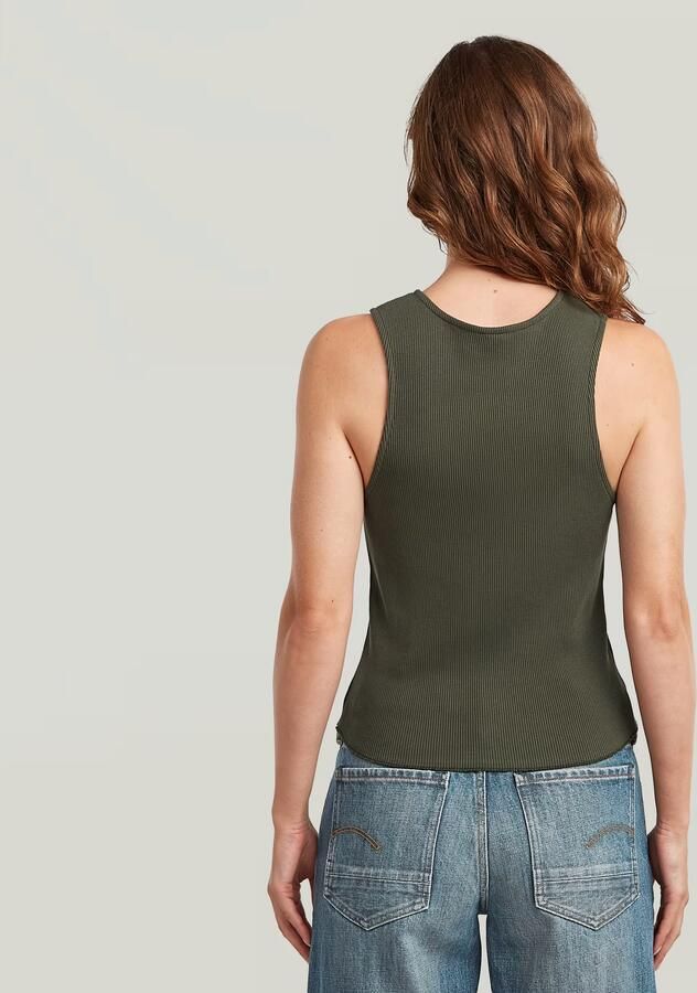 G-Star RAW Slim Henley Tank T-Shirt Grijs Dames - Foto 5