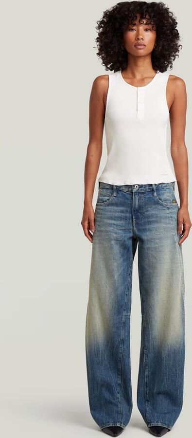G-Star RAW Slim Henley Tank T-Shirt Wit Dames - Foto 6