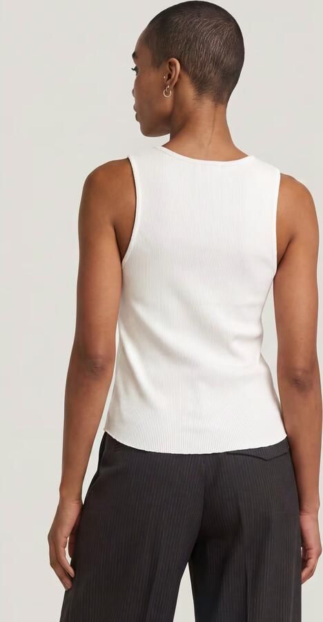 G-Star RAW Slim Henley Tank T-Shirt Wit Dames - Foto 5