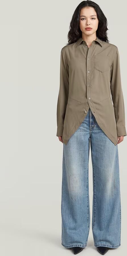 G-Star RAW Slim Kick Longsleeve Overhemd Bruin Dames - Foto 6
