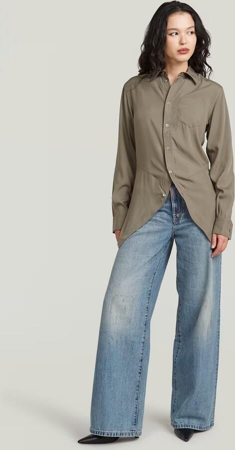 G-Star RAW Slim Kick Longsleeve Overhemd Bruin Dames - Foto 5