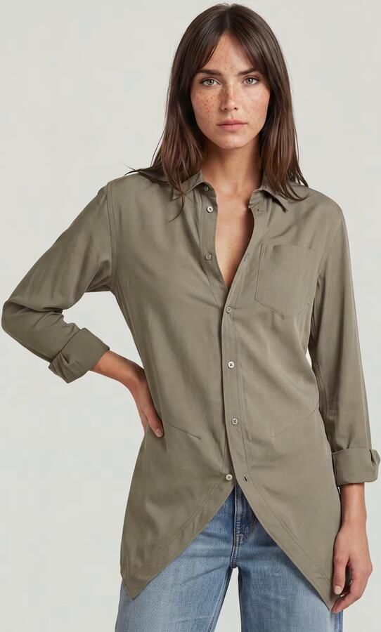 G-Star RAW Slim Kick Longsleeve Overhemd Bruin Dames - Foto 5