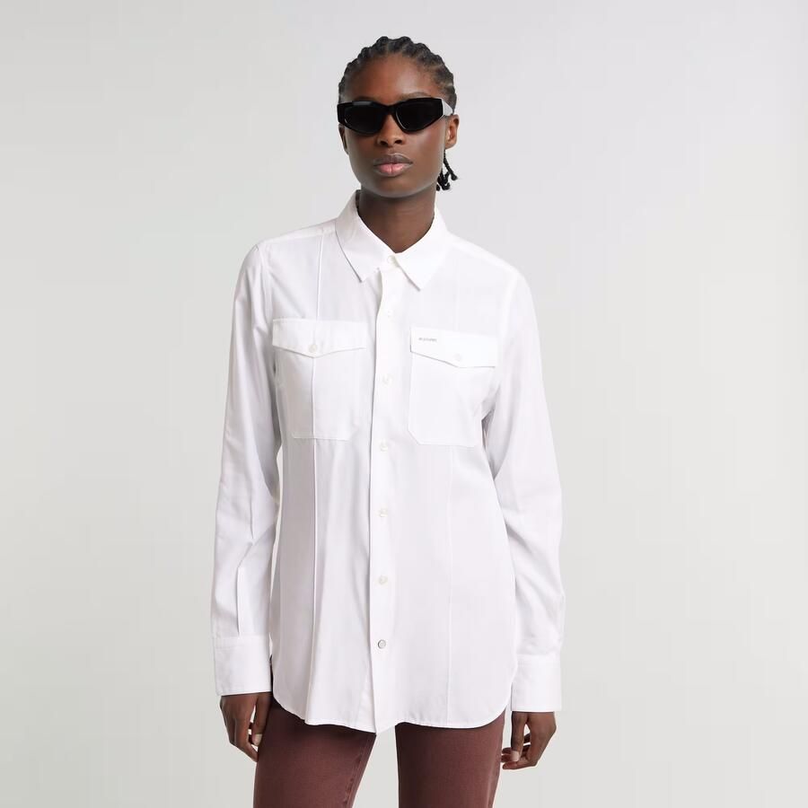 G-Star RAW Slim Pocket Blouse Wit Dames