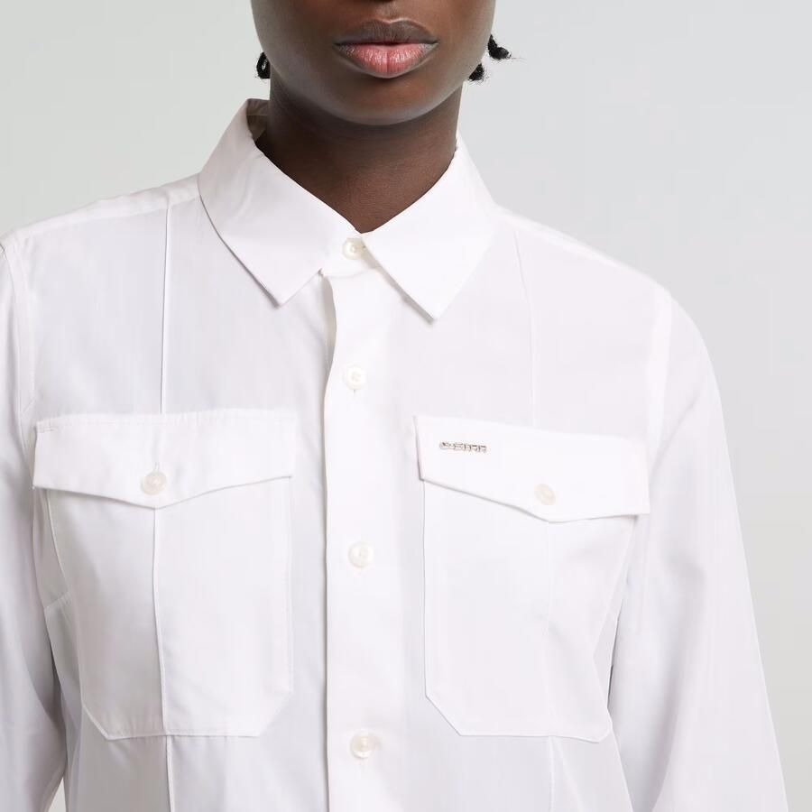 G-Star RAW Slim Pocket Blouse Wit Dames - Foto 4