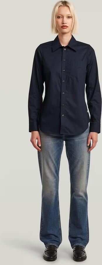 G-Star RAW Slim Poplin Longsleeve Overhemd Donkerblauw Dames - Foto 6