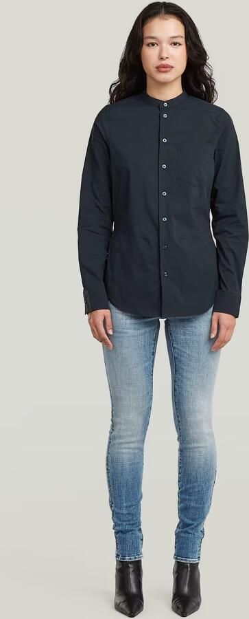 G-Star RAW Slim Poplin Longsleeve Overhemd Donkerblauw Dames - Foto 7