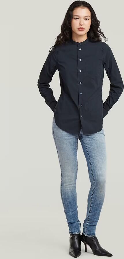 G-Star RAW Slim Poplin Longsleeve Overhemd Donkerblauw Dames - Foto 6