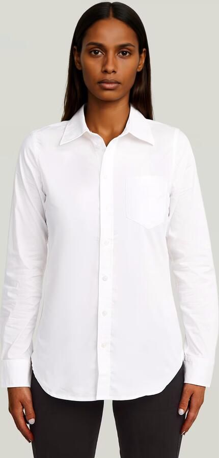 G-Star RAW Slim Poplin Longsleeve Overhemd Wit Dames
