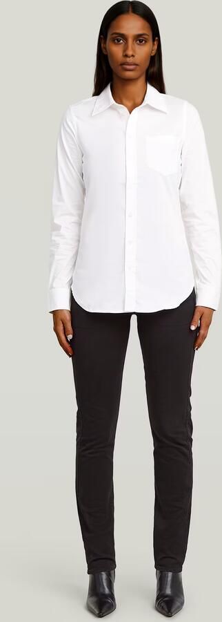 G-Star RAW Slim Poplin Longsleeve Overhemd Wit Dames - Foto 7