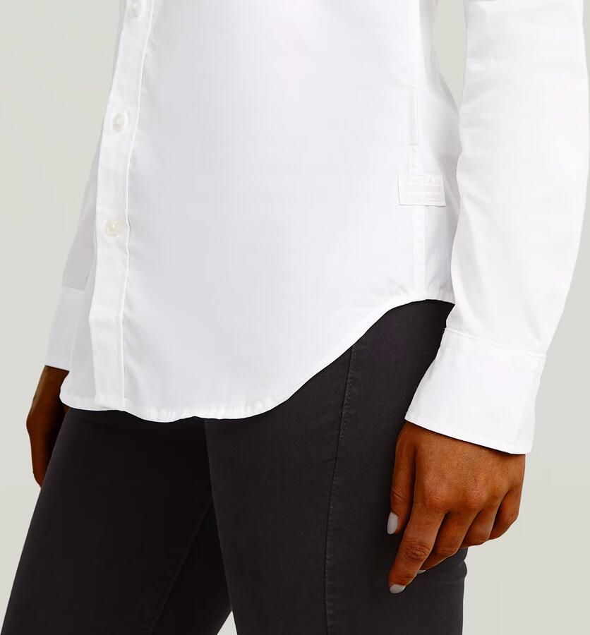 G-Star RAW Slim Poplin Longsleeve Overhemd Wit Dames - Foto 3