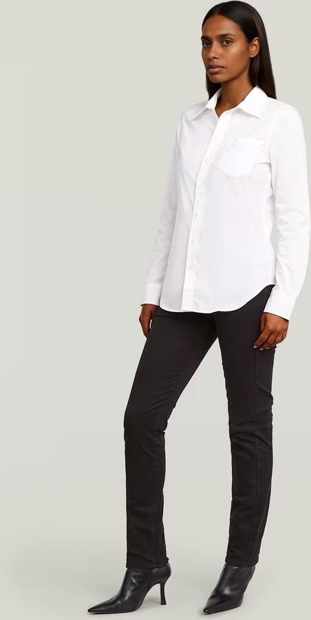 G-Star RAW Slim Poplin Longsleeve Overhemd Wit Dames - Foto 5