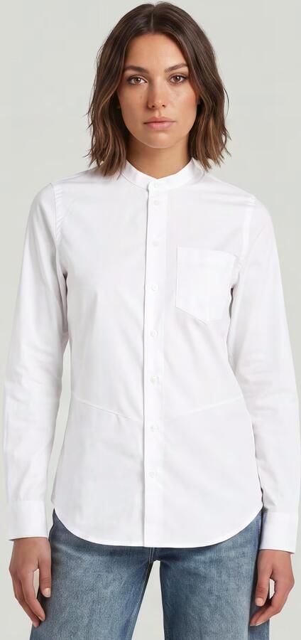 G-Star RAW Slim Poplin Overhemd Wit Dames - Foto 4
