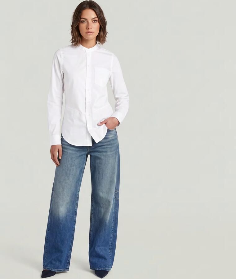 G-Star RAW Slim Poplin Overhemd Wit Dames - Foto 3