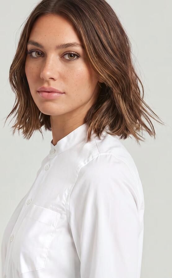 G-Star RAW Slim Poplin Overhemd Wit Dames - Foto 4