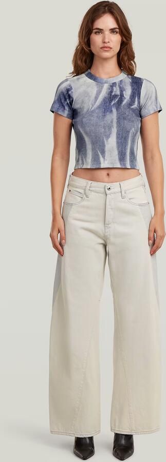 G-Star RAW Slim Rib AOP T-Shirt Meerkleurig Dames - Foto 6