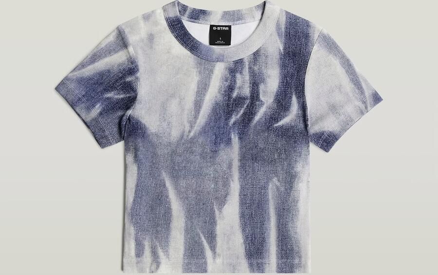 G-Star RAW Slim Rib AOP T-Shirt Meerkleurig Dames - Foto 4
