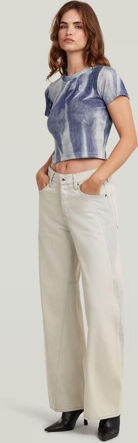 G-Star RAW Slim Rib AOP T-Shirt Meerkleurig Dames - Foto 7