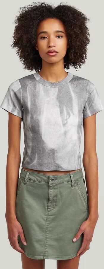 G-Star RAW Slim Rib AOP T-Shirt Meerkleurig Dames