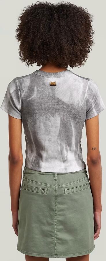G-Star RAW Slim Rib AOP T-Shirt Meerkleurig Dames - Foto 6