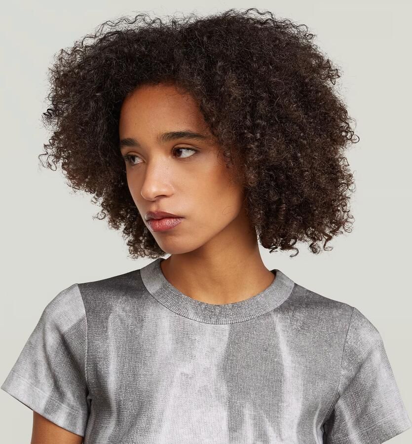 G-Star RAW Slim Rib AOP T-Shirt Meerkleurig Dames - Foto 3