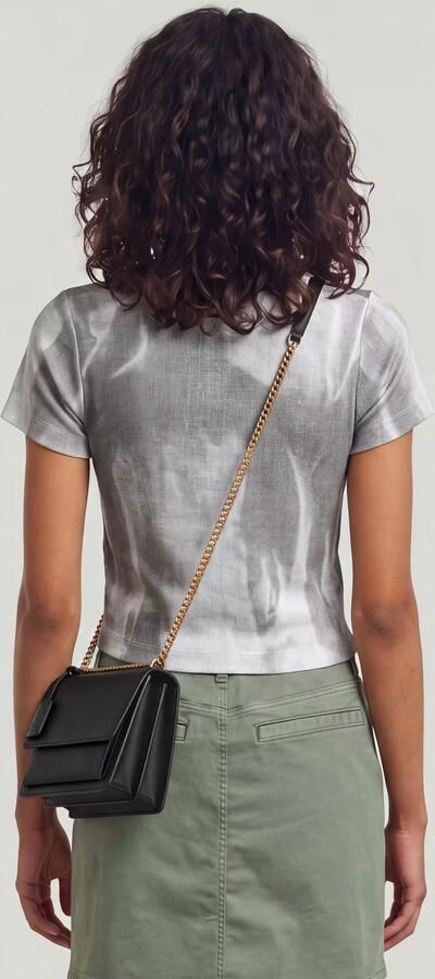 G-Star RAW Slim Rib AOP T-Shirt Meerkleurig Dames - Foto 5