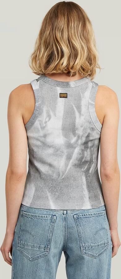 G-Star RAW Slim Rib AOP Tanktop Meerkleurig Dames - Foto 6