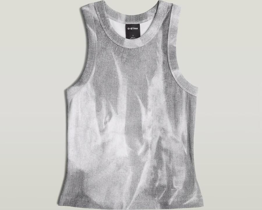 G-Star RAW Slim Rib AOP Tanktop Meerkleurig Dames - Foto 4
