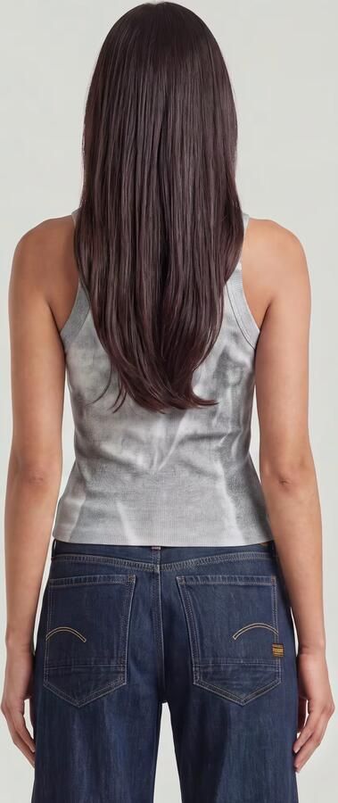 G-Star RAW Slim Rib AOP Tanktop Meerkleurig Dames - Foto 6
