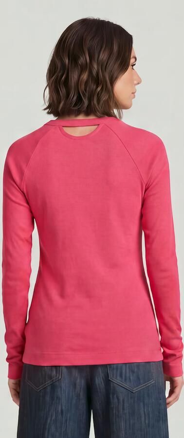 G-Star RAW Shirt met lange mouwen Slim Rib Keyhole met cut-out achter - Foto 9