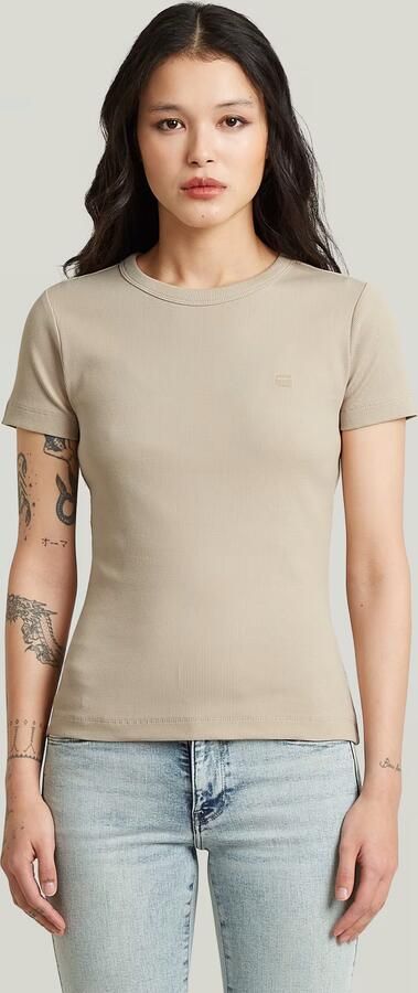 G-Star Raw Slim Fit T-shirt met logo-stitching - Foto 6