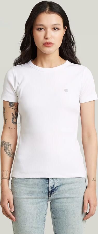 G-Star Raw Slim Fit T-shirt met logo-stitching - Foto 7