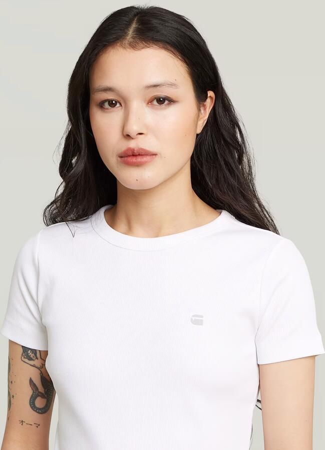 G-Star Raw Slim Fit T-shirt met logo-stitching - Foto 9