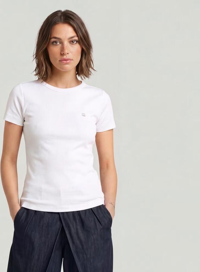 G-Star Raw Slim Fit T-shirt met logo-stitching - Foto 7