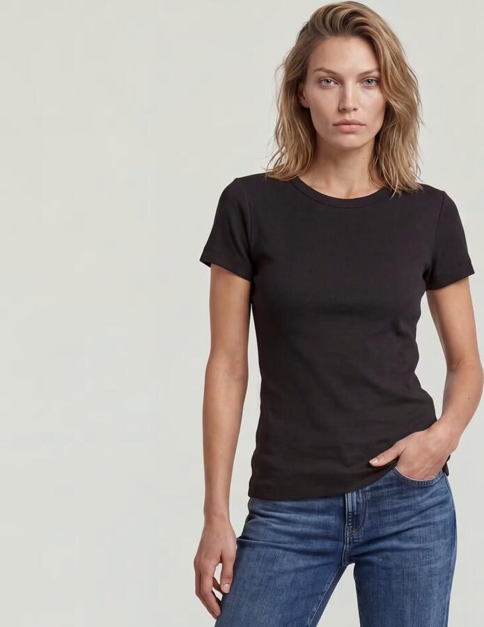 G-Star Raw Slim Fit T-shirt met logo-stitching - Foto 8