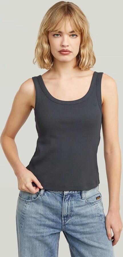 G-Star RAW Slim Rib Tank T-Shirt Grijs Dames