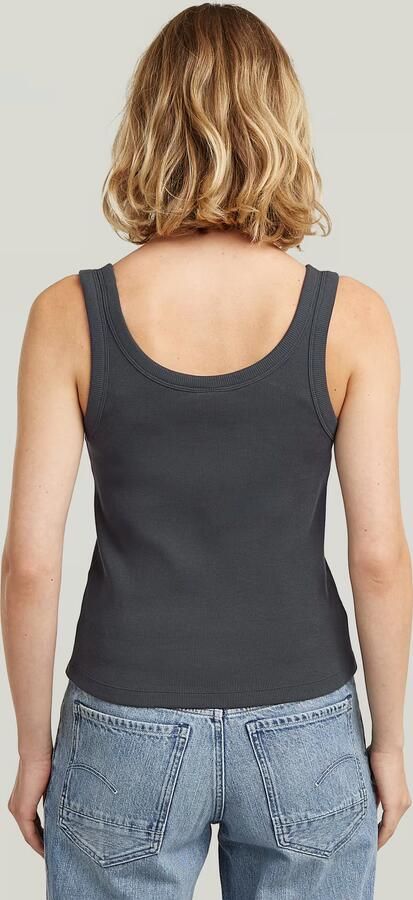 G-Star RAW Slim Rib Tank T-Shirt Grijs Dames - Foto 6