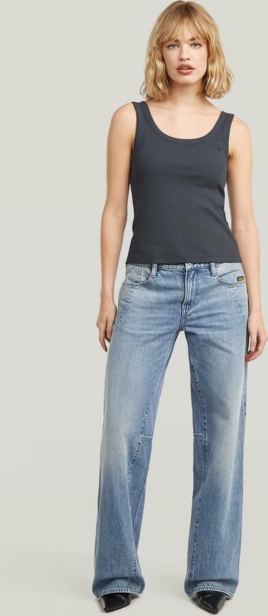 G-Star RAW Slim Rib Tank T-Shirt Grijs Dames - Foto 7