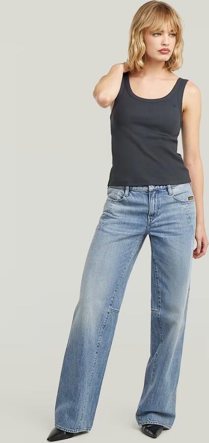 G-Star RAW Slim Rib Tank T-Shirt Grijs Dames - Foto 5