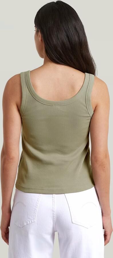 G-Star RAW Slim Rib Tank T-Shirt Groen Dames - Foto 7