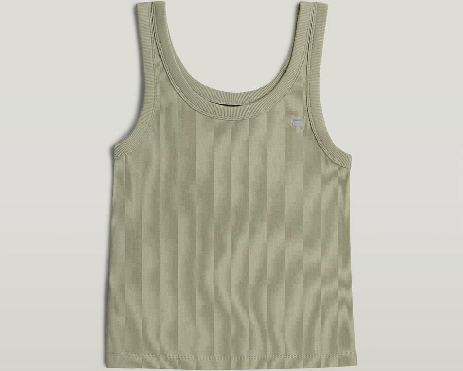 G-Star RAW Slim Rib Tank T-Shirt Groen Dames - Foto 6