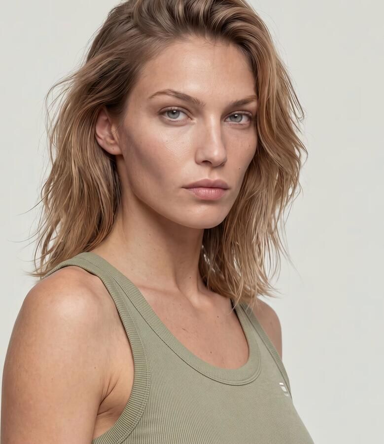 G-Star RAW Slim Rib Tank T-Shirt Groen Dames - Foto 5